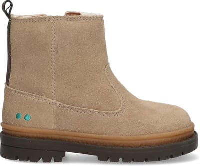 BunniesJR 224702-408 Jongens Biker Boots - Taupe - Suède - Ritssluiting