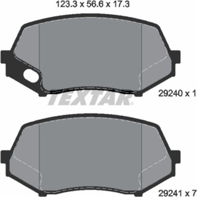 Remblokkenset, schijfrem TEXTAR 2924001