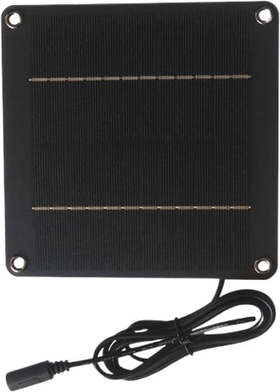Zonnepaneel - Oplader Patio - Buitenstroom Opwekken - Waterdicht Stroomontwerp - 15x15 cm - Zwart