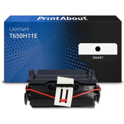 PrintAbout huismerk Toner T650H11E Zwart Hoge capaciteit Geschikt voor Lexmark