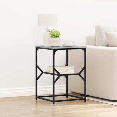 vidaXL - Bijzettafel - Grijs - Sonoma - 41 - x - 40 - x - 60 - cm