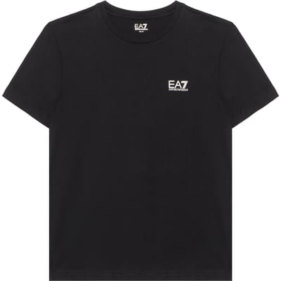 Emporio Armani EA7 T-shirt Casual à Col Rond Imprimé Lettres Hommes Hauts Noir 8NPT51PJM9Z1200 M black