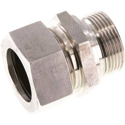 G 1 1/4'' Buitendraad x 35L RVS Rechte Snijring Koppeling met FKM Afdichting 160 Bar DIN 2353 - FL2S-MC-STFP-114G-35-L