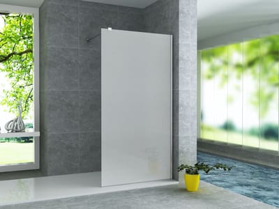 Zimmer Douchewand Inloopdouche Melkglas 120 x 200 cm – Veiligheidsglas met Privacy – Luxe Douchewand voor Moderne Badkamers