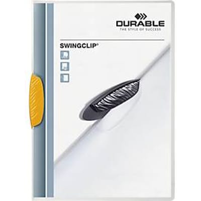 DURABLE klemmap Swingclip, A4, PP, met clip, geel