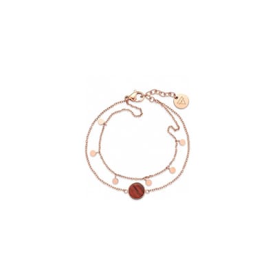 Kerbholz Damen-Armband Edelstahl, Holz One Size Roségold 32021754