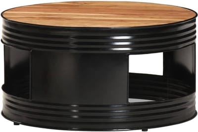 Salontafel met Opbergruimte - Houten Tafel - Woonkamer Inrichten - Uniek Karakter - 68x68x36 cm - Bruin