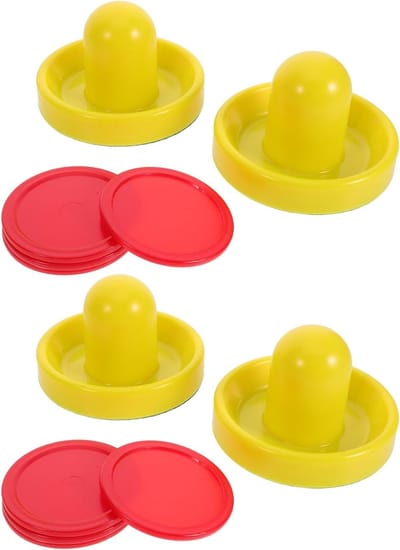 Air Hockey Accessoires Set - Puck en Pusher Set - Gezinsspel Avonden - Zelfklevende Lint Pads - Standaard Maat