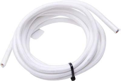KOPP textielsnoer - linnen mantel - 2 x 0.75 mm² - belastbaar tot 1300 watt - wit - per meter