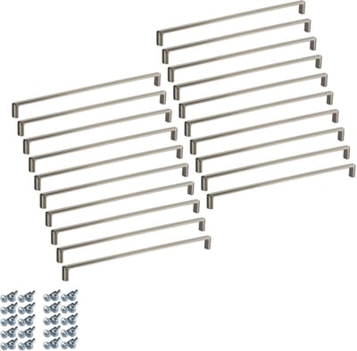 20 x Meubelgreep FACETTE BA 320 mm in roestvrijstalen look