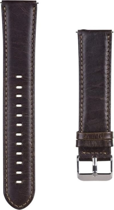 Go Go Gadget - Geschikt voor Samsung Galaxy Watch 45mm/46mm - Smartwatchbandje - Leer - Donker Bruin