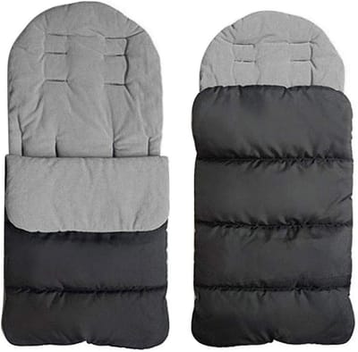 Kinderwagen Voetzak 2-in-1 - Warme Fleece Voering, Wind- en douchebestendig, Geschikt voor alle Seizoenen
