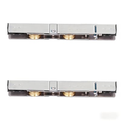 Dailygoods- Schuifdeur Roller Roestvrij Staal - Push/Pull Katrol - Vervanging - 2 Stuks - Duurzaam - Lage Wrijving - Hoog Belastbaar - Deurroller
