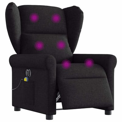 vidaXL - Massagestoel - elektrisch - verstelbaar - stof - zwart