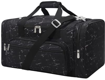 Sport Duffel Bag met Schouderband - Weekender Tas voor Mannen en Vrouwen - Marmer Motief - 40L
