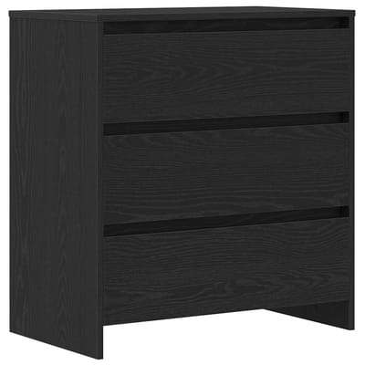 vidaXL - Dressoir - 70x41x75 - cm - bewerkt - hout - zwart - eikenkleur