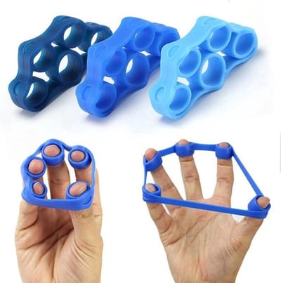 Vingerstretcher siliconen | Vingergripper | Vinger training I Weerstandband Vinger Training I Grip Training I Blauw