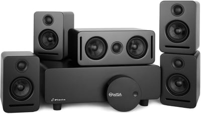 Clruro 5.1 Surround Sound Systeem – Draadloos – Dolby Atmos – WiSA Certified – THX Tuned – Zwart