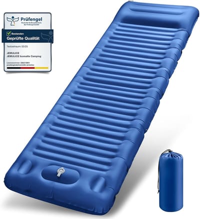 Opblaasbaar Campingmatras 12 cm Dikke Zelfopblazende Slaapmat met Voetpomp, Ultralicht en Waterdicht voor Kamperen en Backpacken