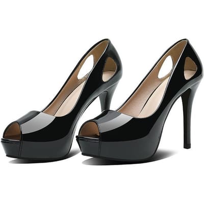 Vrouwen Sexy 10cm Hoge Hakken 3cm Plateau Rode Zool Peep Toe Pumps Dames Stiletto Hakken Pleaser Nachtclub Uitgesneden Nude Schoenen 39 gray