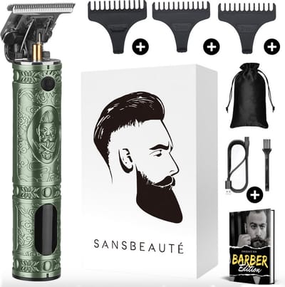 Professionele Draadloze T-blade Tondeuse - Sansbeauté® Buddha Trimmer - Baardtrimmer - Tondeuse Mannen Hoofdhaar - Cheveux Haar - Haartrimmer - Kapper Haar Machine - Haartondeuse - Barber Hair Clipper - Kappersset
