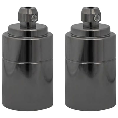vidaXL Lamphouders 2 st glanzend zwart E27