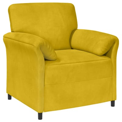 vidaXL - 1-Zits - Bank - Geel - 88 - x - 83 - x - 95 - cm - Fluweel