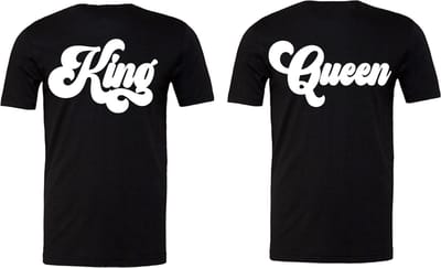 King & Queen Shirt Set - Perfect cadeau Valentijn - Voor hem en haar - Maat S
