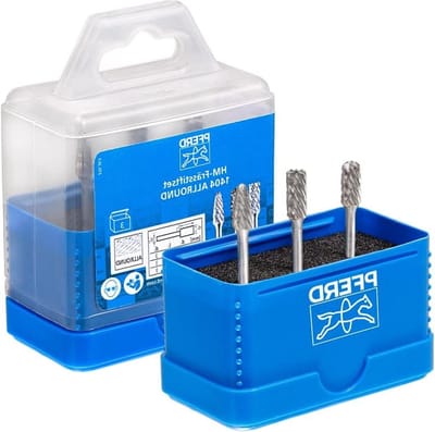 Hardmetalen krachtige kleine freesstiftset 3-delig tanding ALLROUND schachtdiameter 3 mm ø 6 mm voor universeel gebruik op belangrijke materialen cut rotary burr set