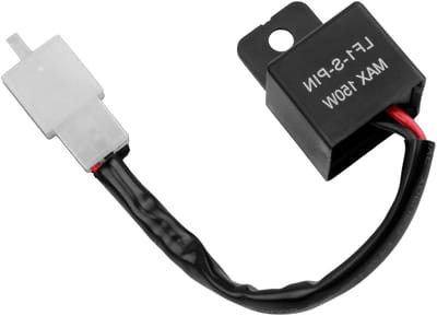 Universele 12V LED Indicator Relay voor Motorfiets - 2-Pin, Max 150W, Onafhankelijke Last, Zwart