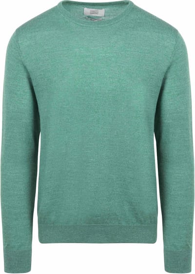 King Essentials The John Pullover Merino Groen - Maat XL - Heren - Pullovers