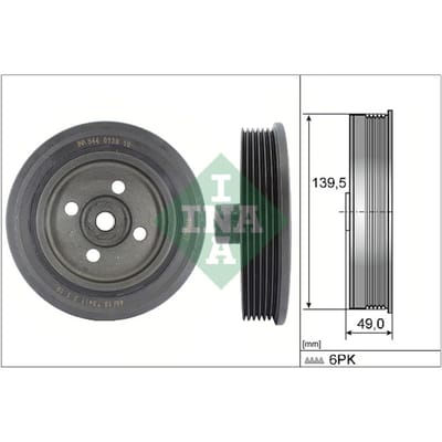 Schaeffler Ina Riemschijf, krukas INA 544 0139 10
