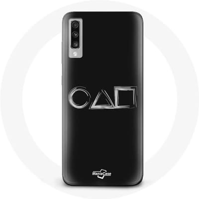 Coque - Samsung - Galaxy A70 - Souple - Protection chocs - Motif Squid Game noir