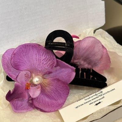 Épingle à cheveux à fleur de Phalaenopsis coréenne, nouvelle mode bohémien, Design créatif, tissu Floral, perle, pince à cheveux, coiffure féminine, 2024