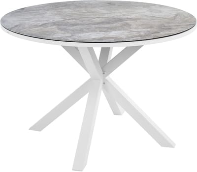 MALETTO - Tuintafel - Donkergrijs - 120 cm - Aluminium
