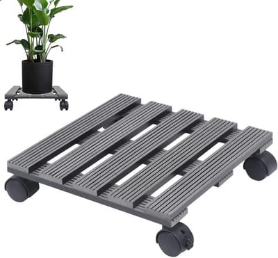 Plantenstandaard op wielen - Bloembak trolley - Planten verplaatsen - Waterdicht zwaar belastbaar - 35x35x10 cm