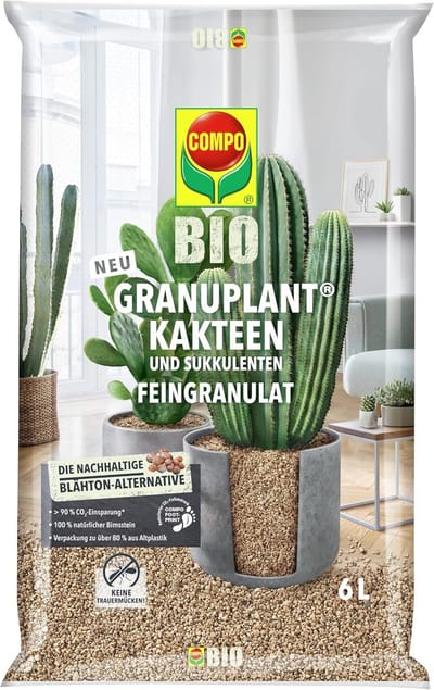 Cactus Grond - Cactus Aarde - Planten Verzorgen - CO2-Gereduceerd - 6 liter - Grijs Beige