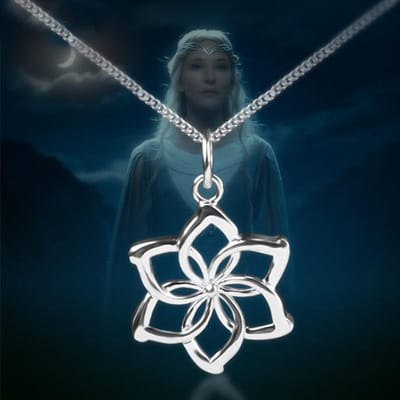 Film Cosplay Sieraden Bloem Hanger 925 Sterling Zilver Trui Ketting Voor Vrouwen Koppels Geliefden Verjaardagscadeaus 45cm gray
