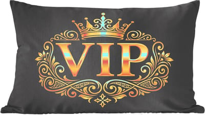 Sierkussens - Kussentjes Woonkamer - 60x40 cm - VIP - Kroon - Goud