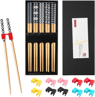 Gepersonaliseerde sushi-stokjes set van 5, herbruikbare eetstokjes voor thuis en restaurants, ideaal als cadeau en voor speciale gelegenheden