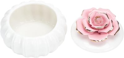 Katoenen Swabs Opbergdoos met Deksel voor Tafeldecoratie, Verjaardagsbuffet en Snoepopslag, Handgedrukt Glas en Ring voor Cookies