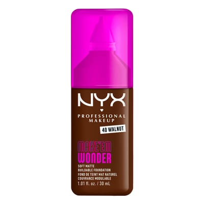 NYX Professional Make Up Make 'EM Wonder Foundation - Zachte matte finish - Met huidverzorgende hyaluronzuur - Walnut