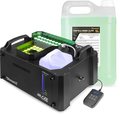 BeamZ BLAZE2200 rookmachine - Horizontale en verticale rook - 48x 4W RGBA LED’s - Met 5L vloeistof