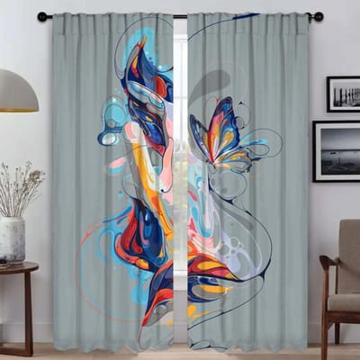 Handen Gordijnen voor Woonkamer Gordijn voor Kamer 2 Panelen Shades Halloween Decoratie Scheidingswand Huis Interieur Gordijnen Keuken W50xH70cmx2pcs-CL