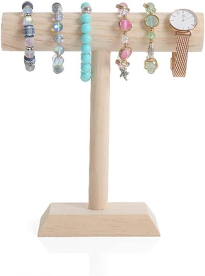 Sieraden Display Stand - Juwelenhouder Organizer - Sieraden Presenteren - Draagbaar Houten Ontwerp - 1 Stuks - Natuurlijk Hout