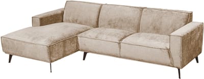 Tower Living hoekbank Leeds 2 5-AR + Chaise L - Touch 102 Beige