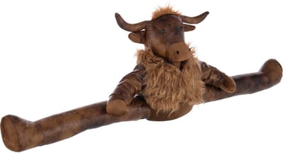 J-Line deurstop Yack - polyester - roestbruin/donkerbruin