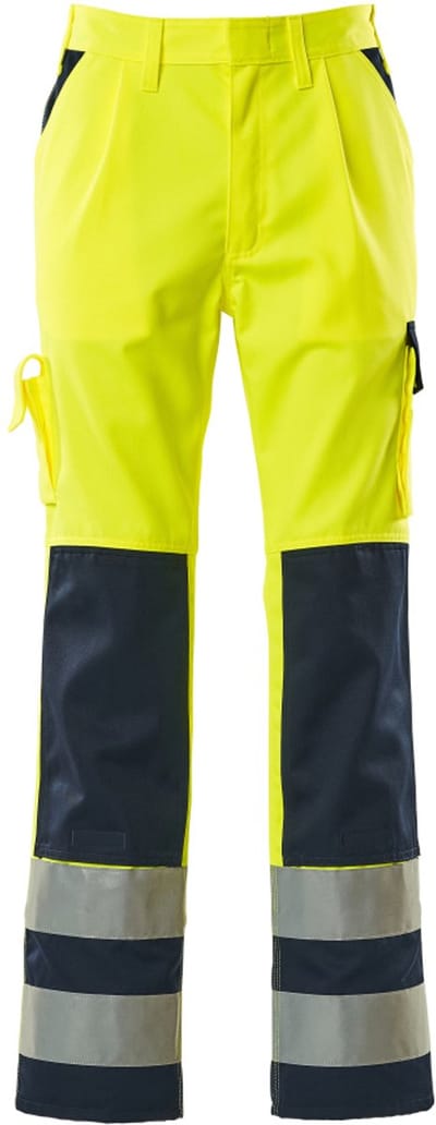 Mascot Safe Compete Broek met kniezakken 07179-470 - hi-vis geel/marine - C45 - 82