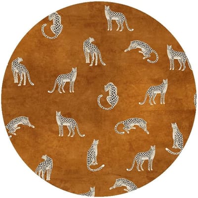 Luipaardprint Slaapkamer Decor Rond Kleed Pluizige Zachte Tapijten voor Woonkamer Modern Minimalistisch Pluche Tapijt Huis Antislip Vloermat 100x100cm