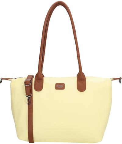 Charm London Buckingham Palace Shopper - Schoudertas - Crossbodytas - Kunstleer - Vegan Leer - Zacht geel